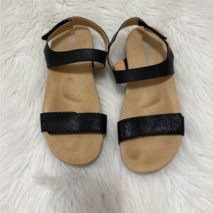 Spenco Black Slingback Sandals Size 9